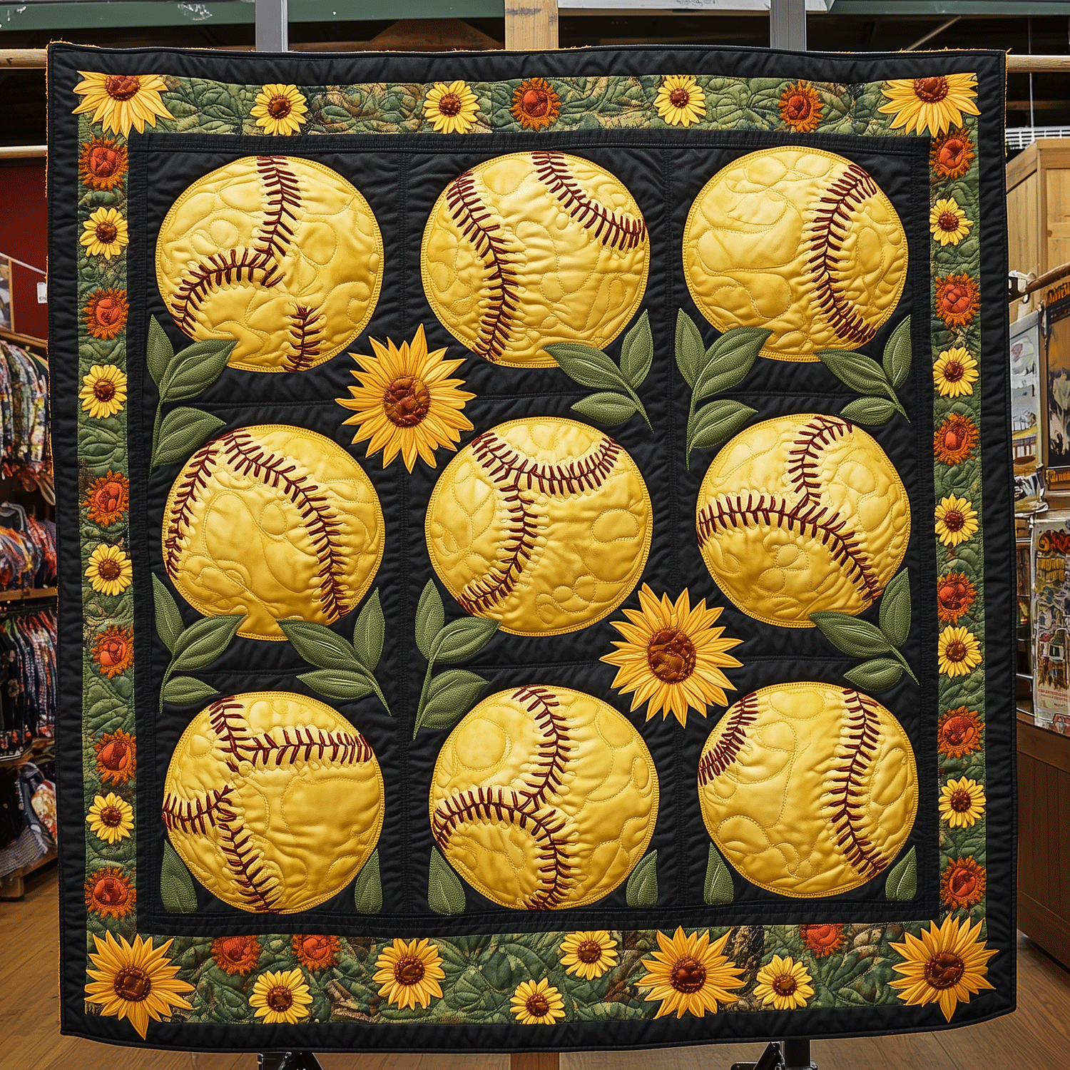 Blooming Home Run Quilted Blanket Cute Blankets For Girlfriend