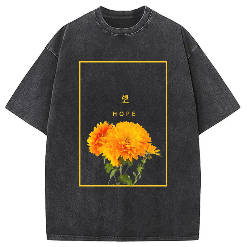 Blooming Hope Washed T-Shirt Funny Quote Unisex Shirt Gifts For Her Blooming Hope Washed T-Shirt Funny Quote Unisex Shirt Gifts For Her