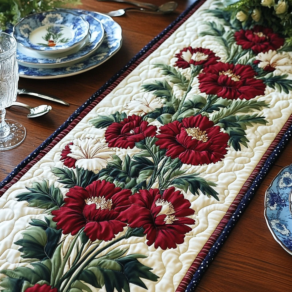 Blooming Ohio Beauty Quilted Table Runner Dining Table Decor Gifts For Friends