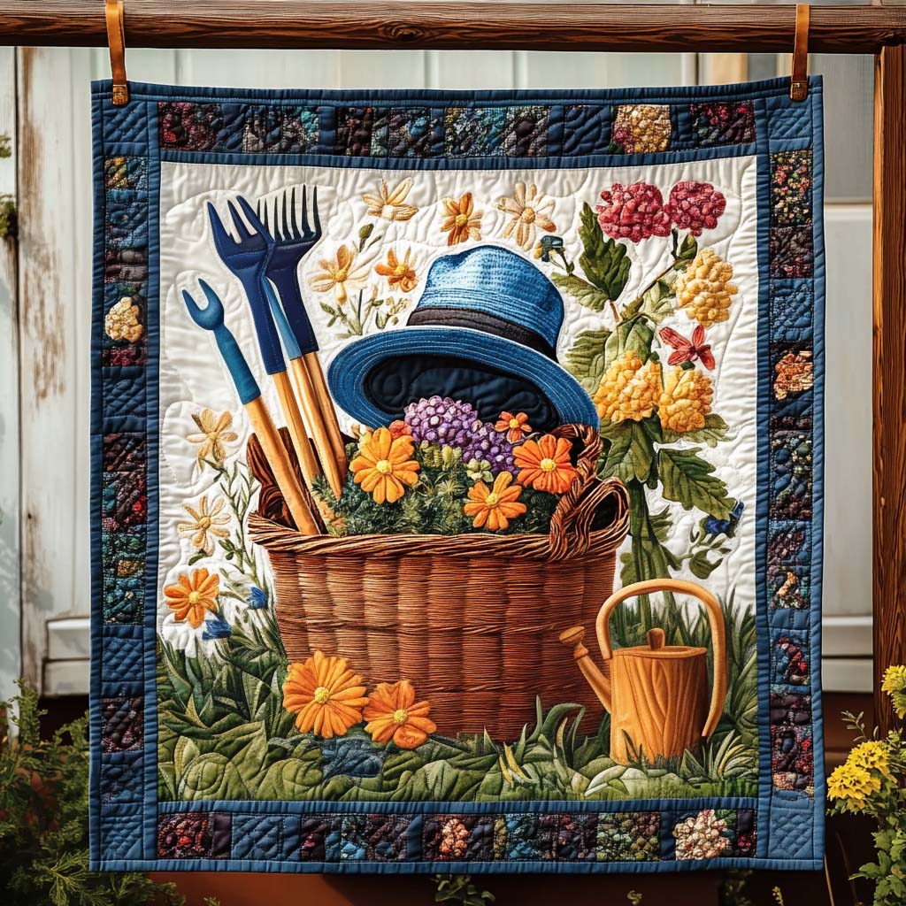 Blooming Pansies Quilted Blanket Gardening Gifts For Mom