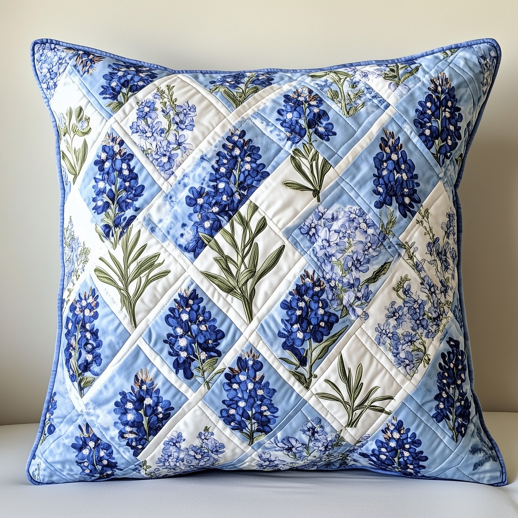 Blooming Patch Quilted Pillow Case Gift For Her