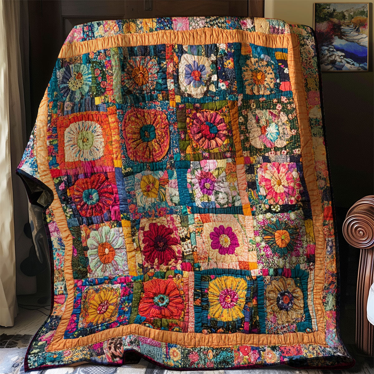 Blooming Patchwork Quilt Blanket Best Blankets Christmas Presents For Mother In Law