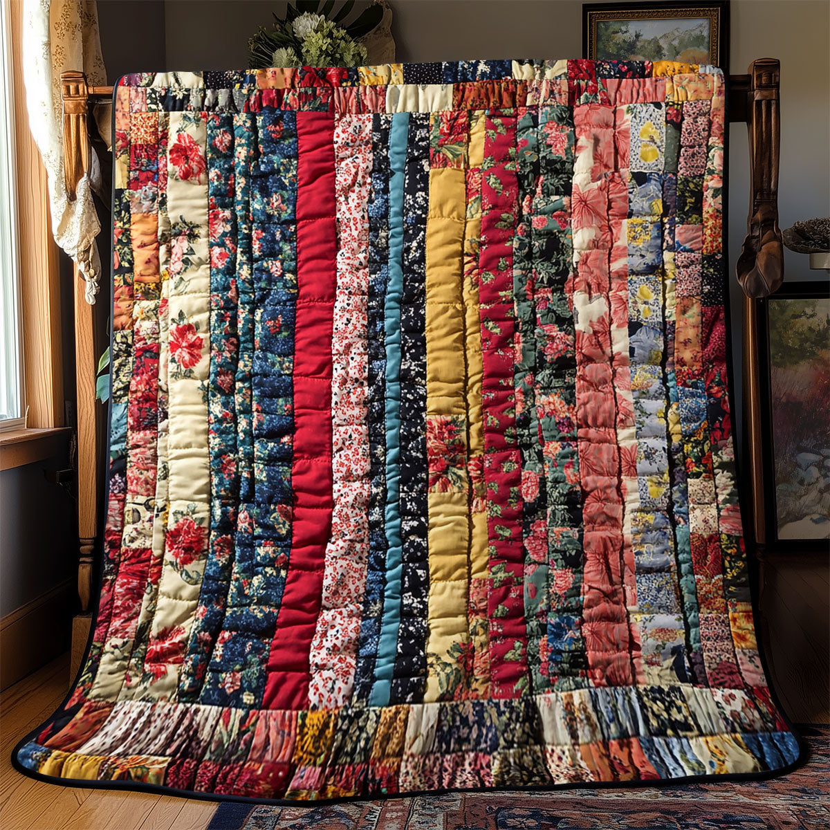 Blooming Patchwork Quilt Blanket Christmas Throws Nanna Gifts For Christmas