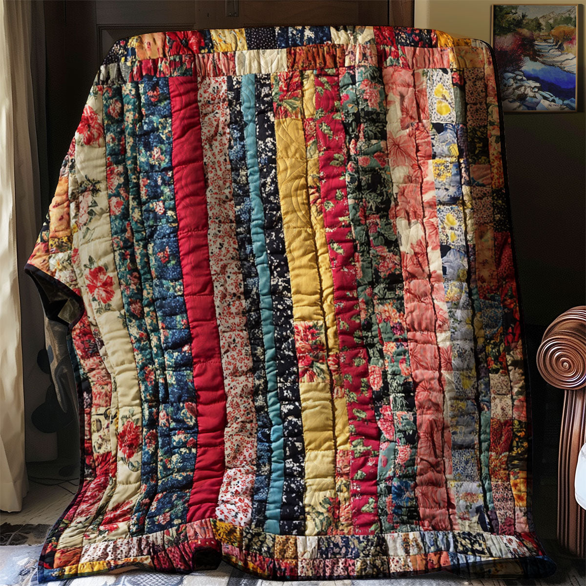 Blooming Patchwork Quilt Blanket Christmas Throws Nanna Gifts For Christmas