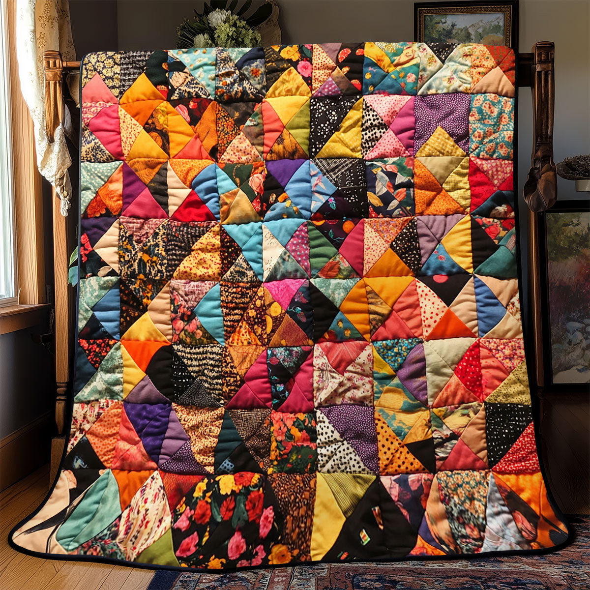 Blooming Patchwork Quilt Blanket Mothers Day Blanket Mother's Day Gifts For Wife