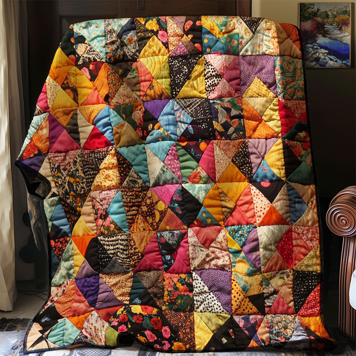 Blooming Patchwork Quilt Blanket Winter Blanket Religious Gifts For Mom