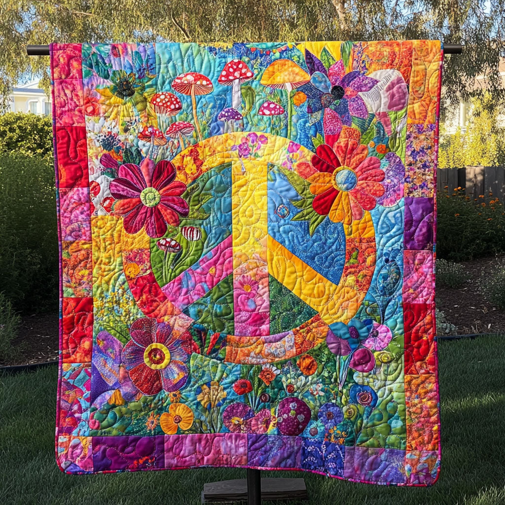 Blooming Peace Quilted Blanket Christmas Ideas For Her