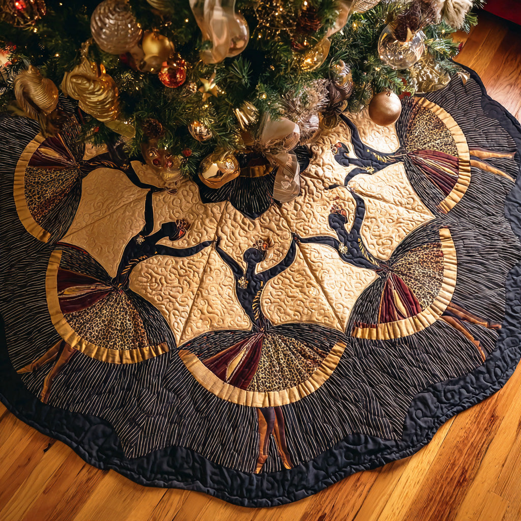 Blooming Soul Christmas Quilted Tree Skirt Holiday Decorations Indoor Christmas Present Ideas