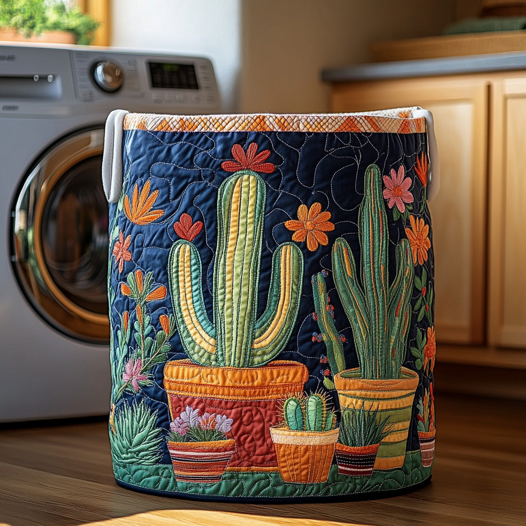 Blooming Thorn Quilted Laundry Basket Unique Gift For Laundry Lovers