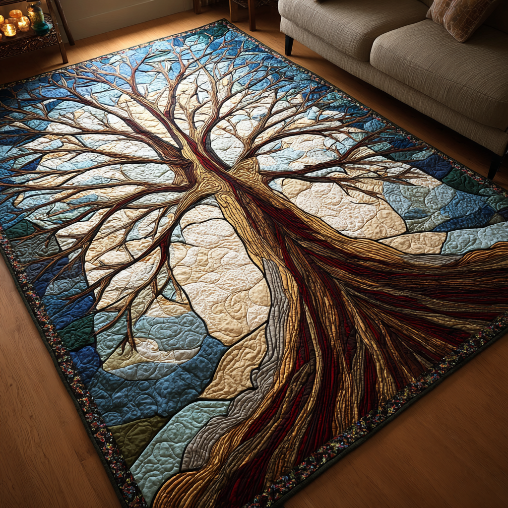 Blooming Tree Area Rug Washable Rugs Special Birthday Gift for Mom