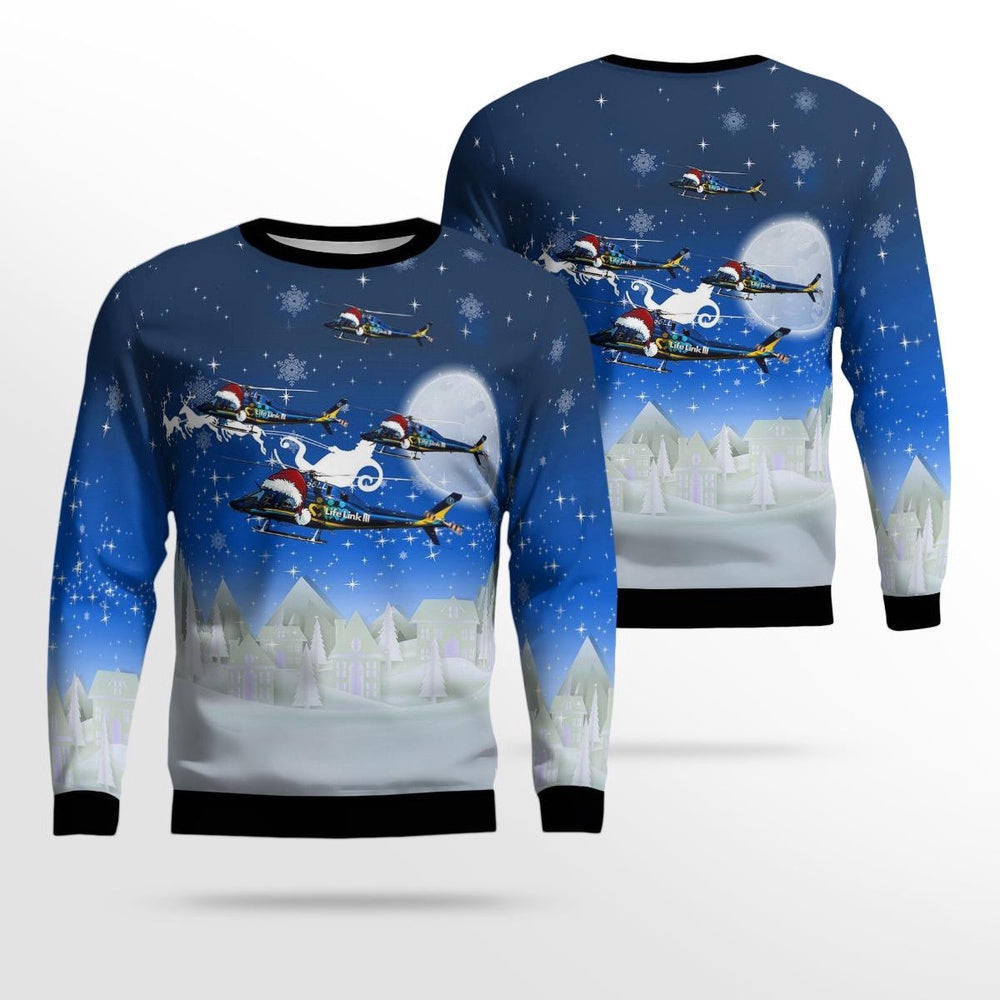 Bloomington, Minnesota Life Link III Agusta-Westland AW-119 Ugly Sweater Unisex Christmas Gift
