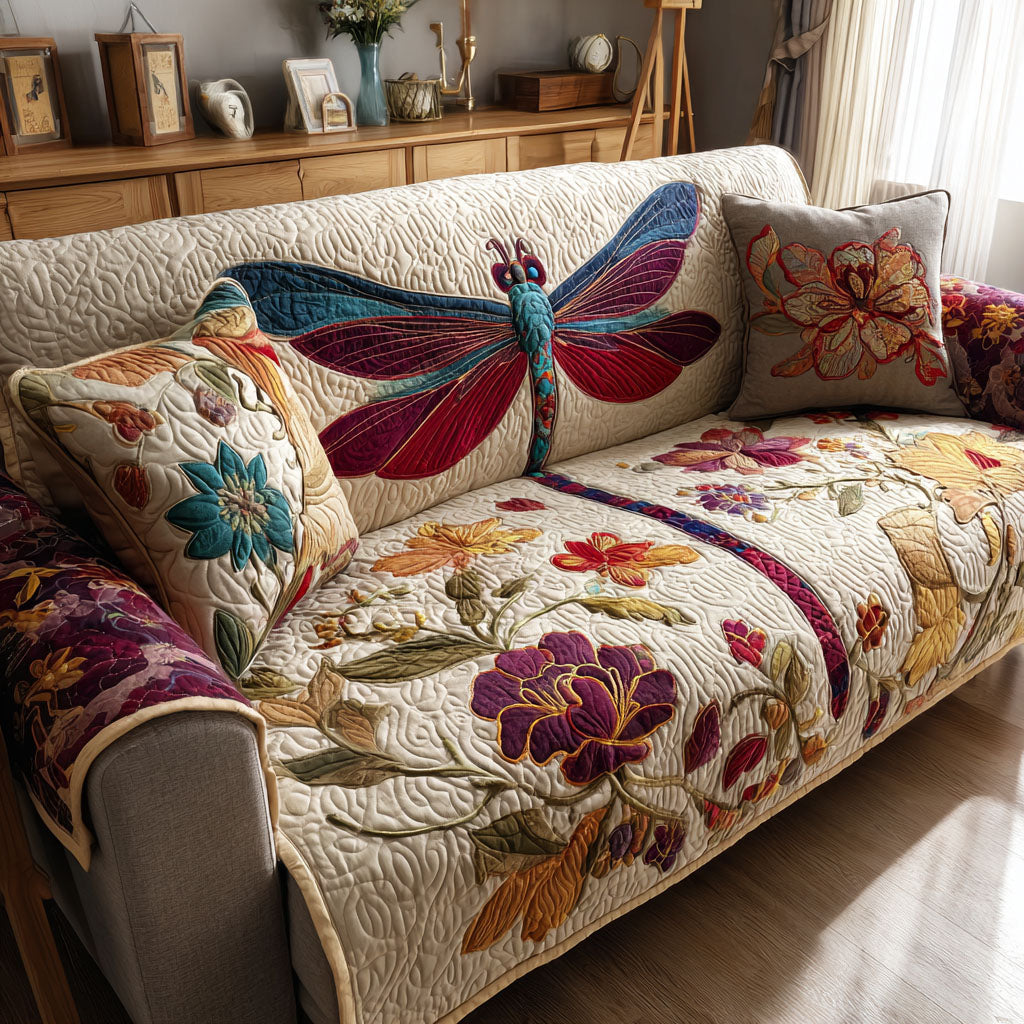 Bloomlight Quilted Sofa Cover Holiday Living Decorations Great Dragonfly Lover Gifts