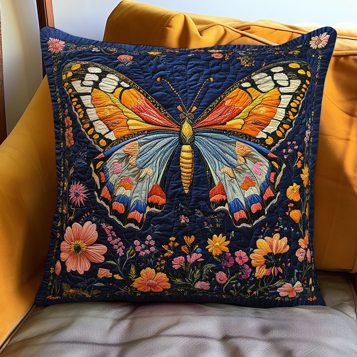 Blossom Butterfly Quilt Pillow Case Exclusive Pillow Case Gift Set for Home Comfort