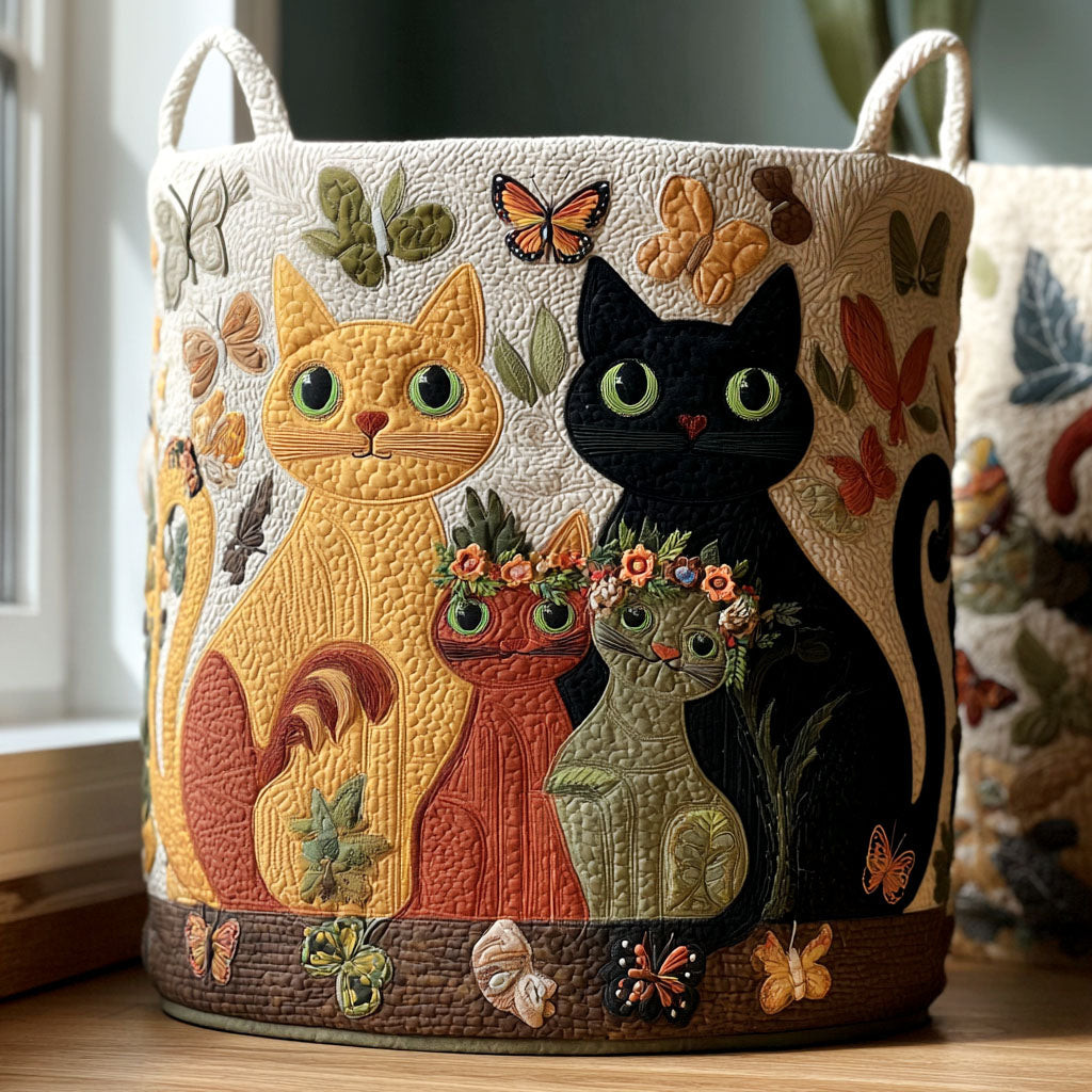 Blossom Companion Quilted Laundry Basket Large Capacity Quilted Laundry Basket for Clothes Storage