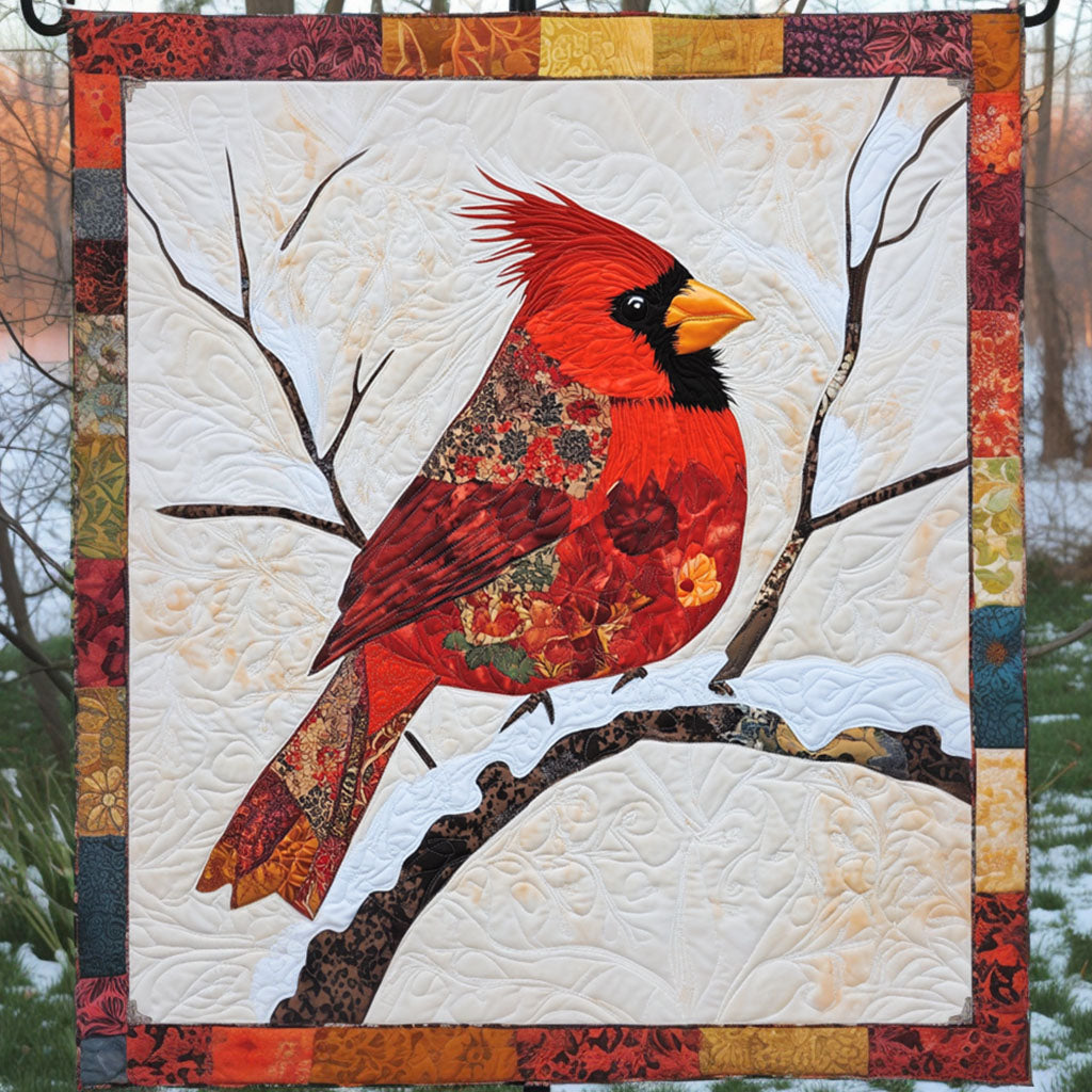 Blossom Companions Quilted Blanket Best Throw Blanket Cardinal Christmas Gift