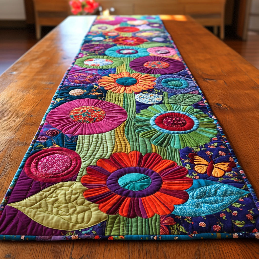 Blossom Dream Quilted Table Runner Dining Room Table Decor Ideas Gifts For Flower Enthusiasts
