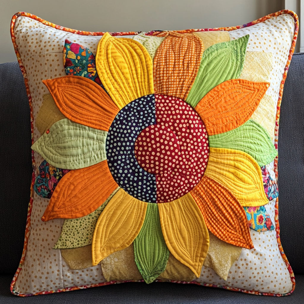 Blossom Mirage Quilted Pillow Case Best Cool Pillow Cases Sunflower Items For Gifts