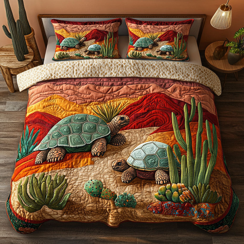 Blossom Shell Quilted Bedding Set Cute Room Decor Cactus Related Gifts