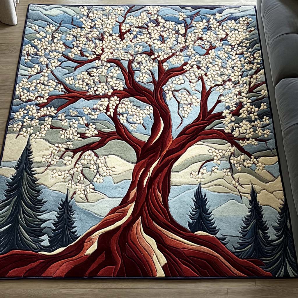Blossom Spirit Area Rug Washable Rugs Special Birthday Gift for Mom