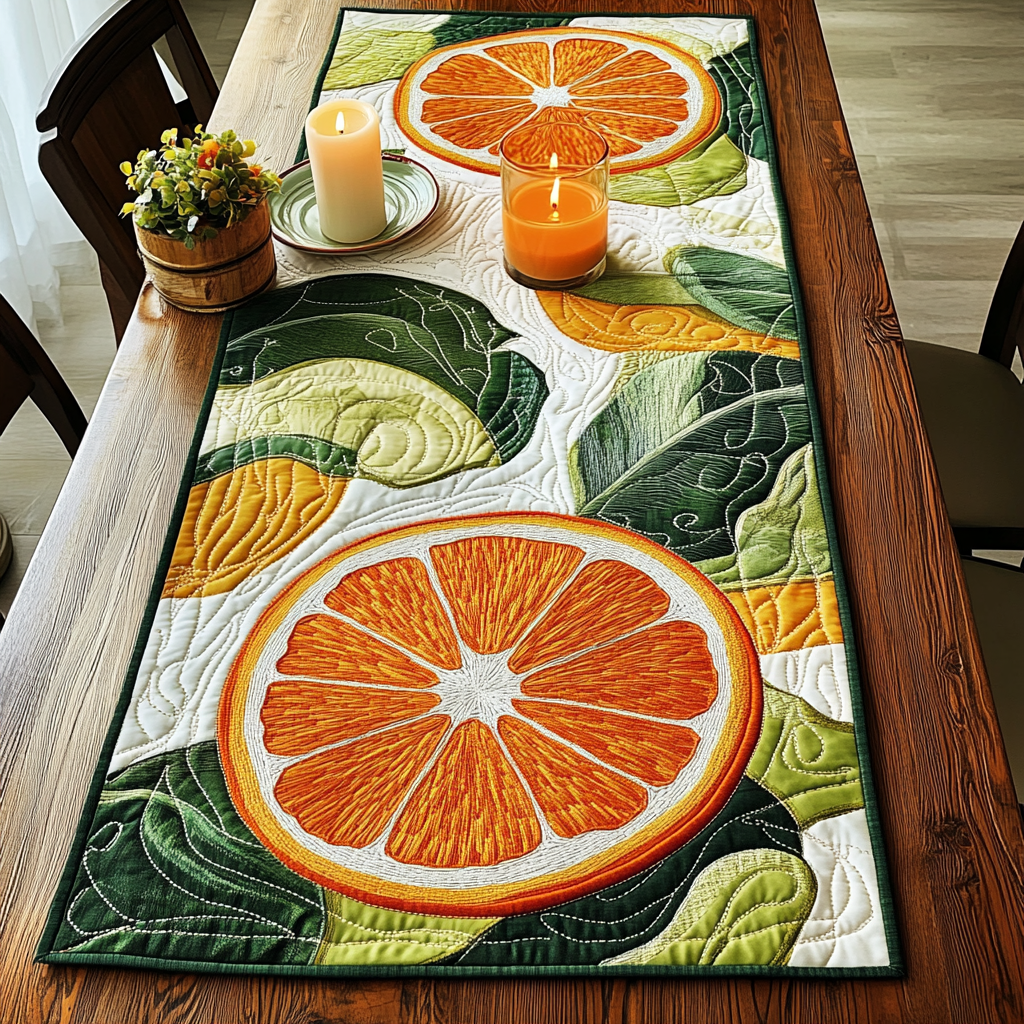 Blossom Trail Quilted Table Runner Holiday Table Throw Christmas Gifts For Flower Lovers