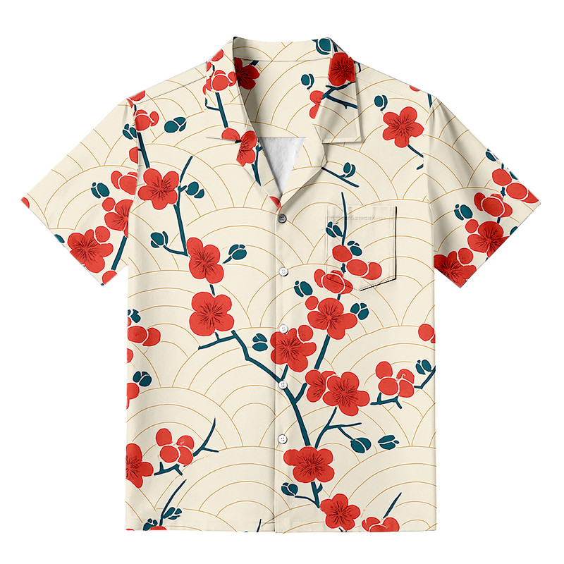 Blossom Wave Aloha Hawaiian Shirt Tokyo Tiger Shirt Unique Gifts For Enthusiasts