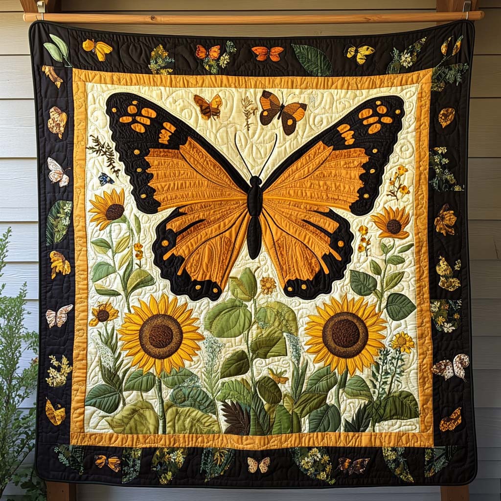 Blossom Wings Quilted Blanket Butterfly Birthday Presents