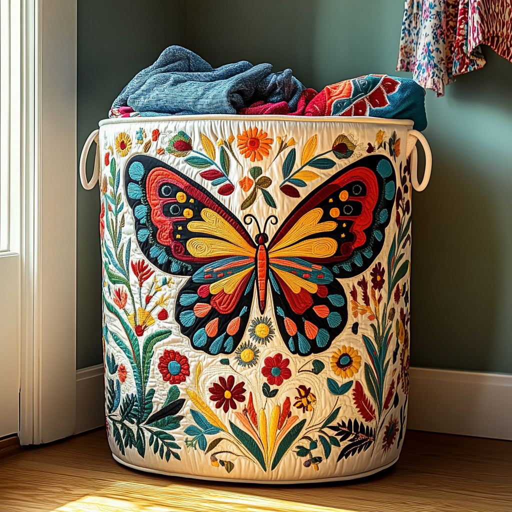 Blossom Wings Quilted Laundry Basket Gift To Brighten Their Day
