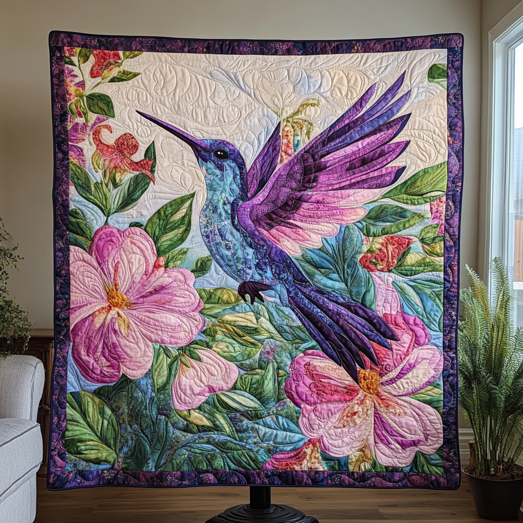 Blossoming Flight Quilted Blanket Gift Ideas For Bird Lovers