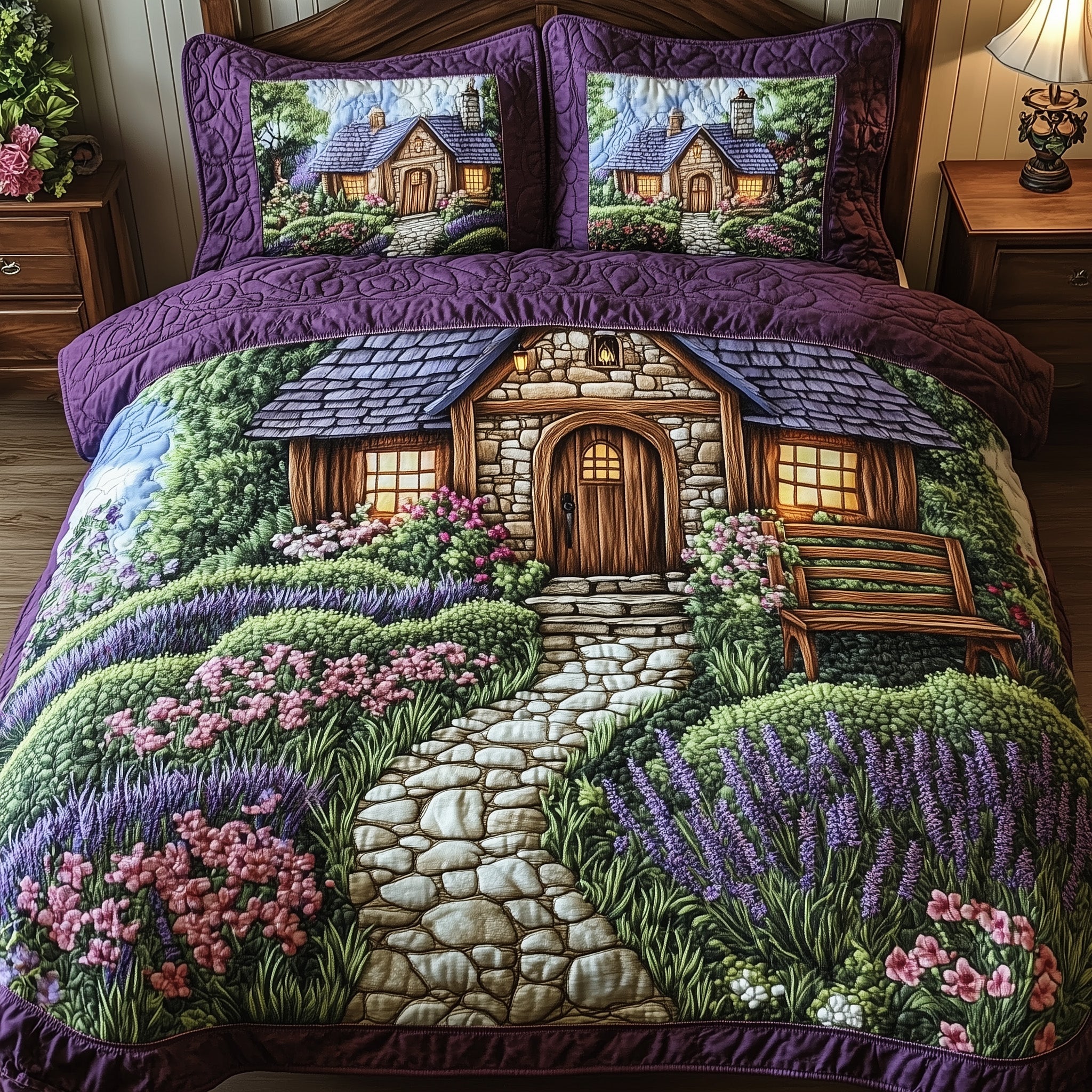 Blossomstone Retreat Quilted Bedding Set Duvet Cover Merchandise Send Housewarming Gift