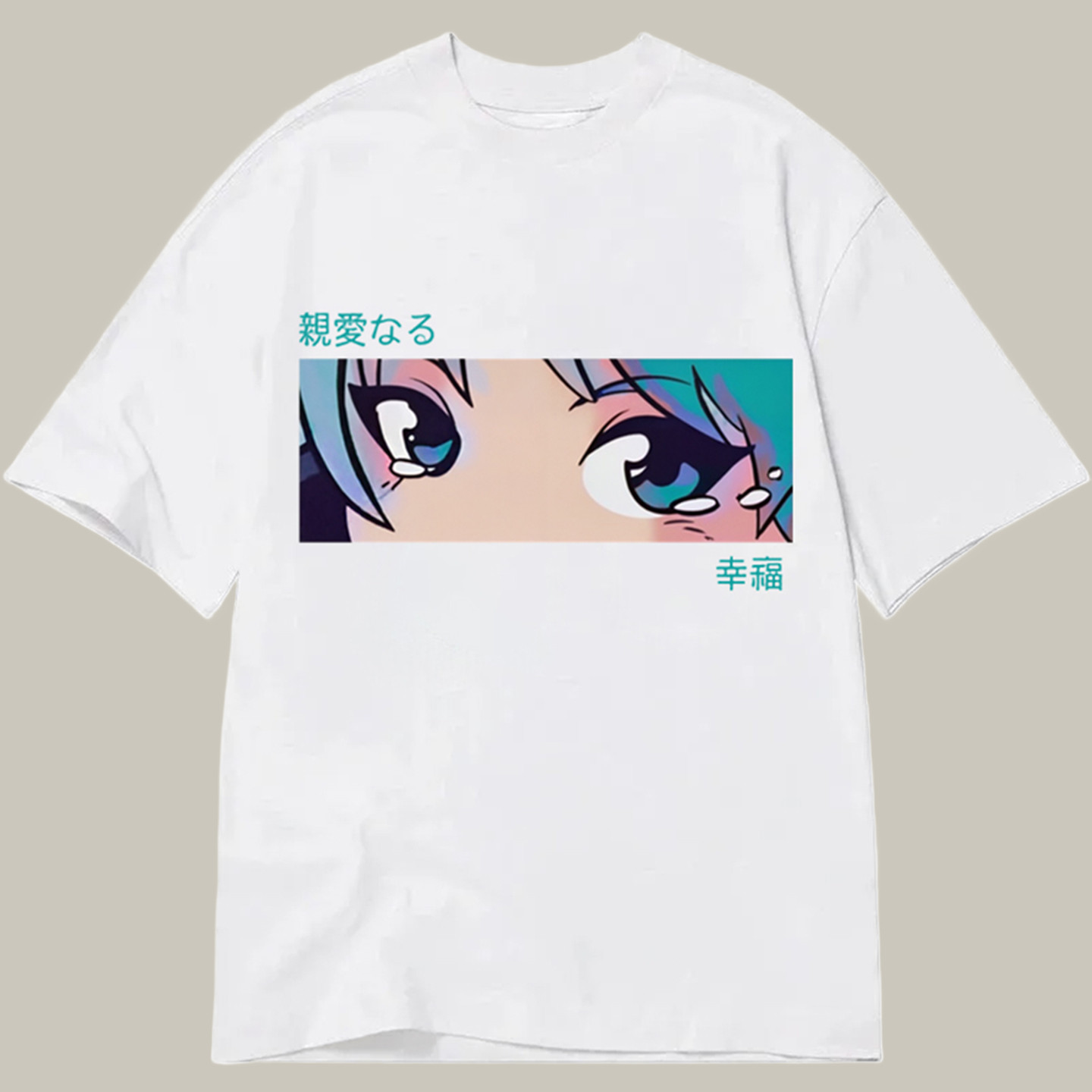 Blue Anime Girl Eyes Classic T Shirt Graphic T-Shirts Gifts For Teens