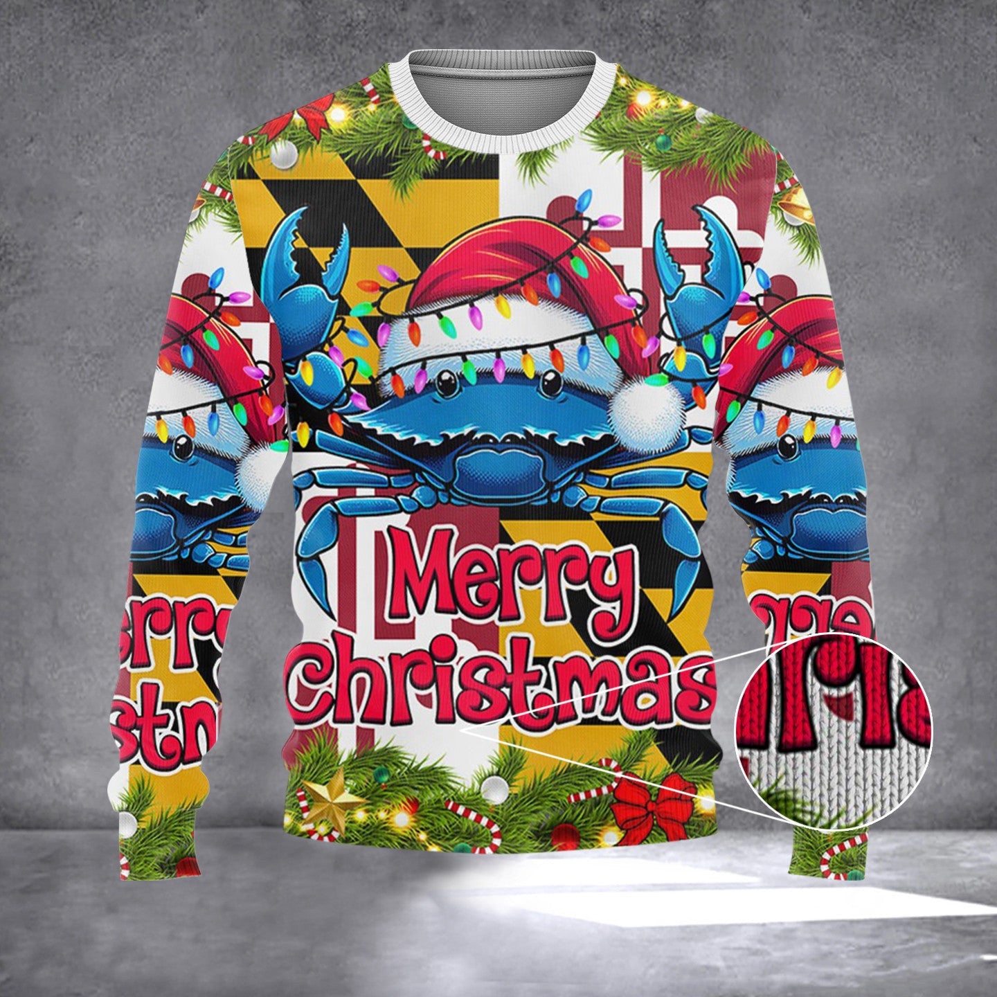 Blue Crab Merry Christmas Maryland Sweater Santa Crab Maryland Clothing Christmas Gifts 2024 Blue Crab Merry Christmas Maryland Sweater Santa Crab Maryland Clothing Christmas Gifts 2024