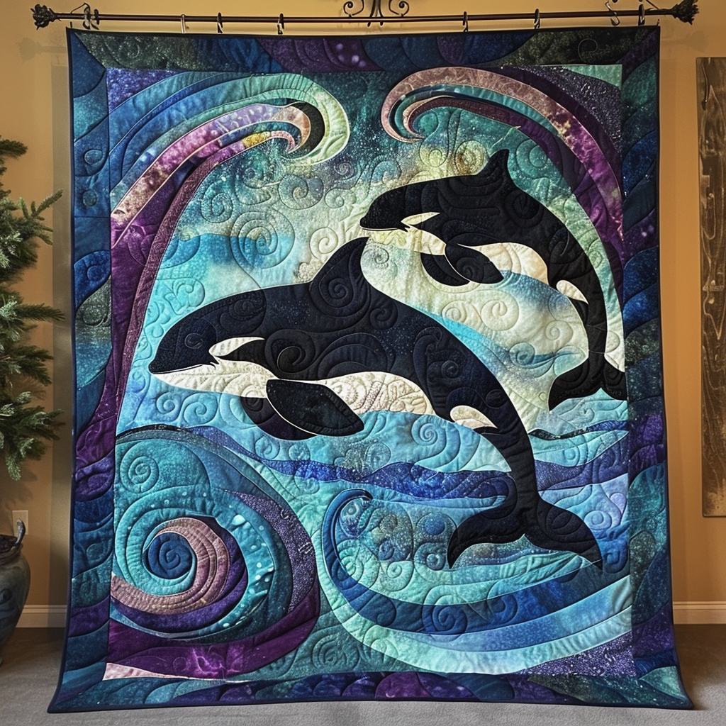 Blue Depths Delight Quilted Blanket  Octopus Blanket Cute Gifts For Friends