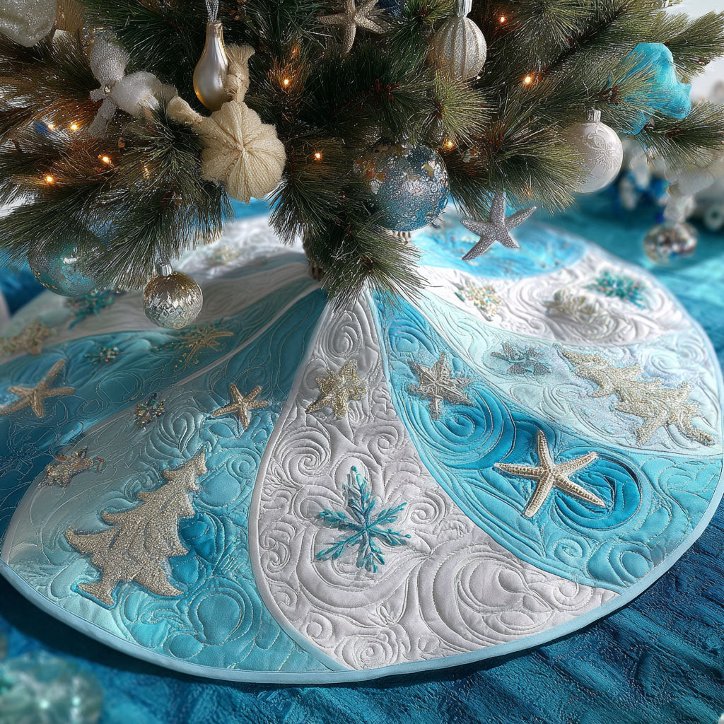 Blue Horizon Christmas Christmas Quilted Tree Skirt Best Indoor Xmas Decorations Unique Christmas Gifts 2025