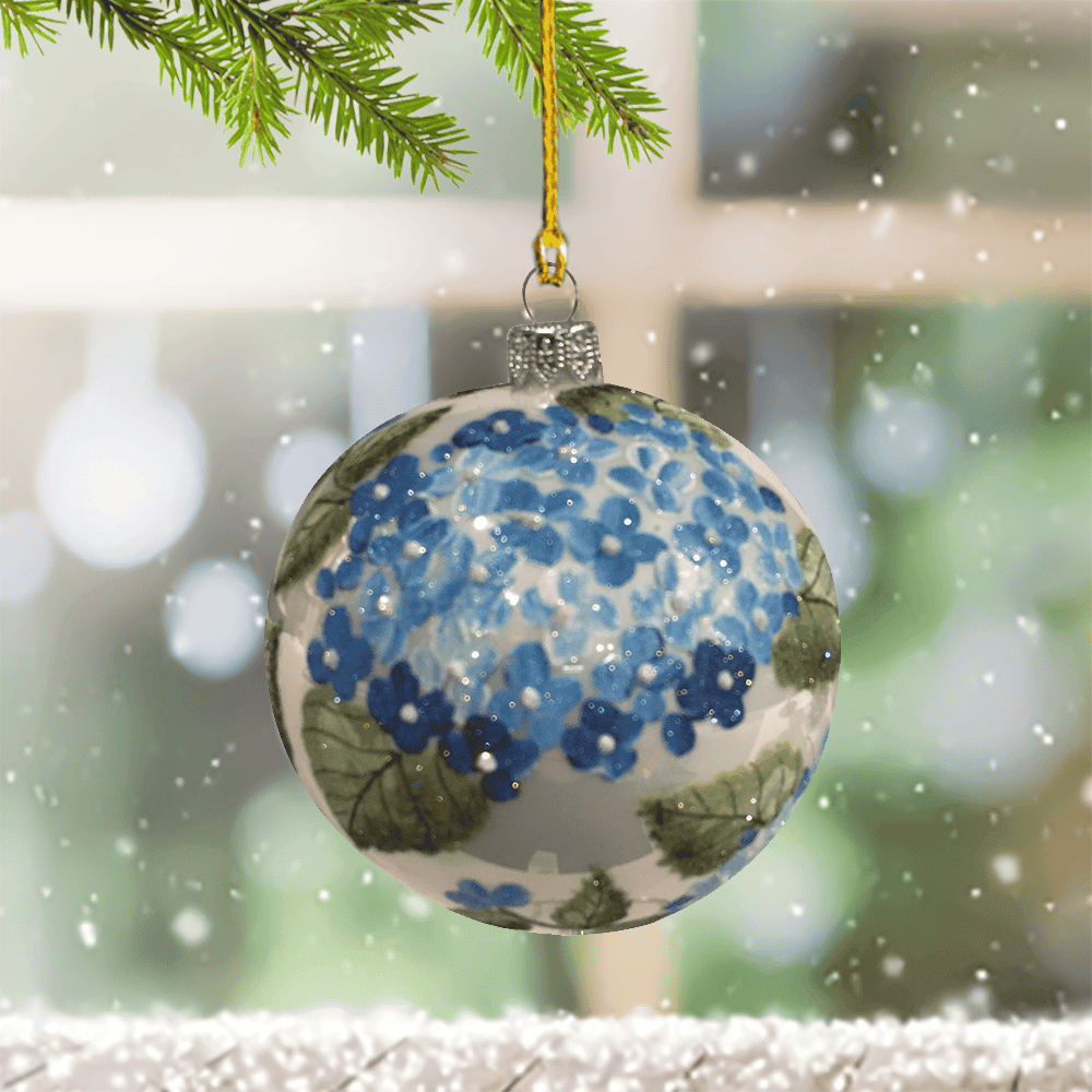 Blue Hydrangea Ball Ornament Hydrangea Christmas Ornament Xmas Tree Decorations Blue Hydrangea Ball Ornament Hydrangea Christmas Ornament Xmas Tree Decorations