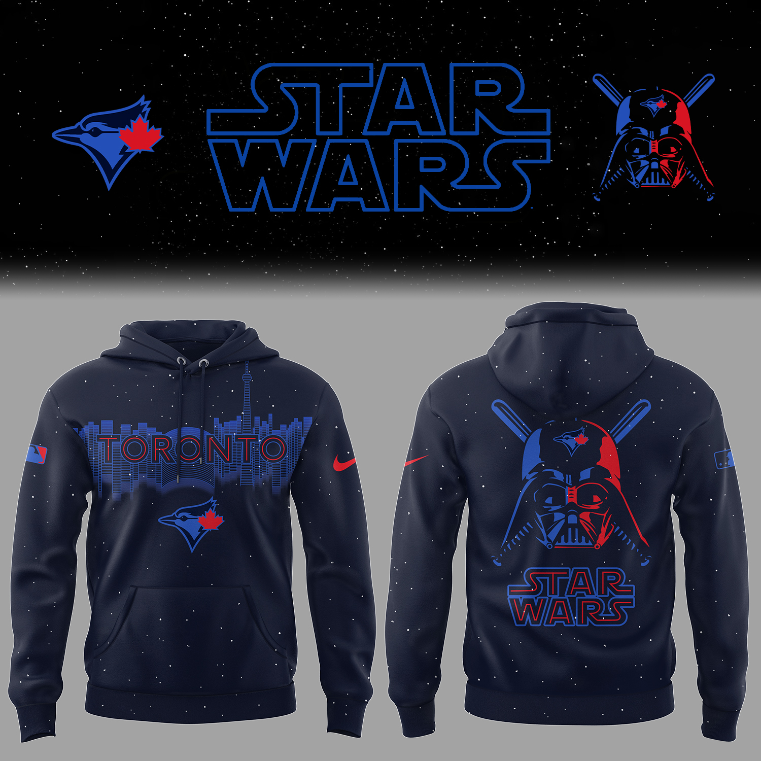 Blue Jays Baseball 2025 Blue Jays x Star Wars City Connect Hoodie Gifts For Baseball Players