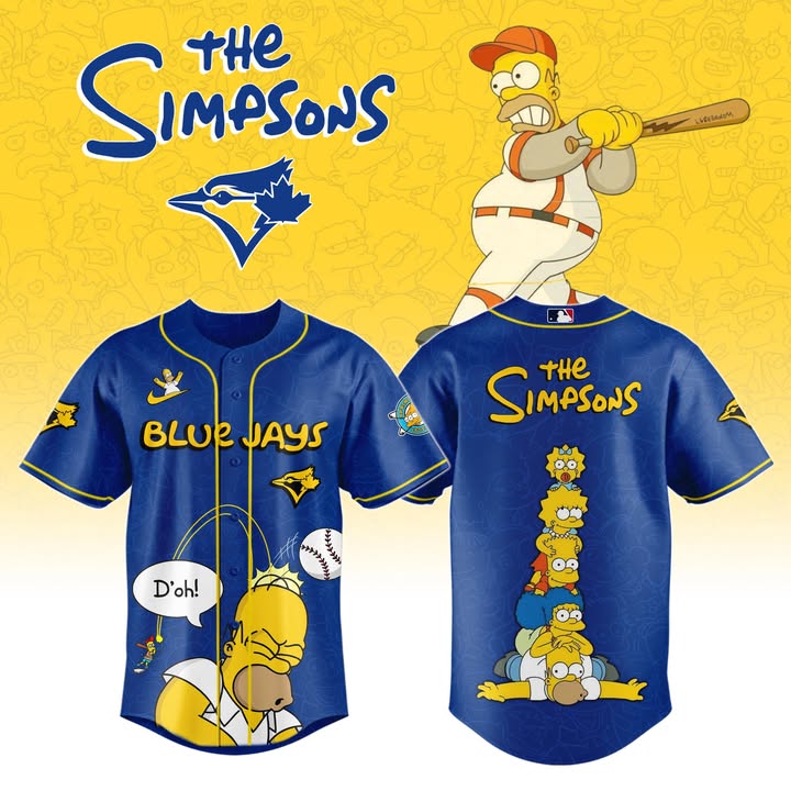 Blue Jays x The Simpsons 2025 Throwback Jersey Gifts For Baseball Fans