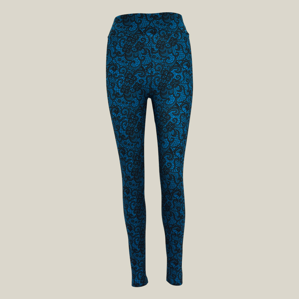 Blue Lagoon Lace Leggings Yoga Leggings Christmas Gifts For Yoga Lovers