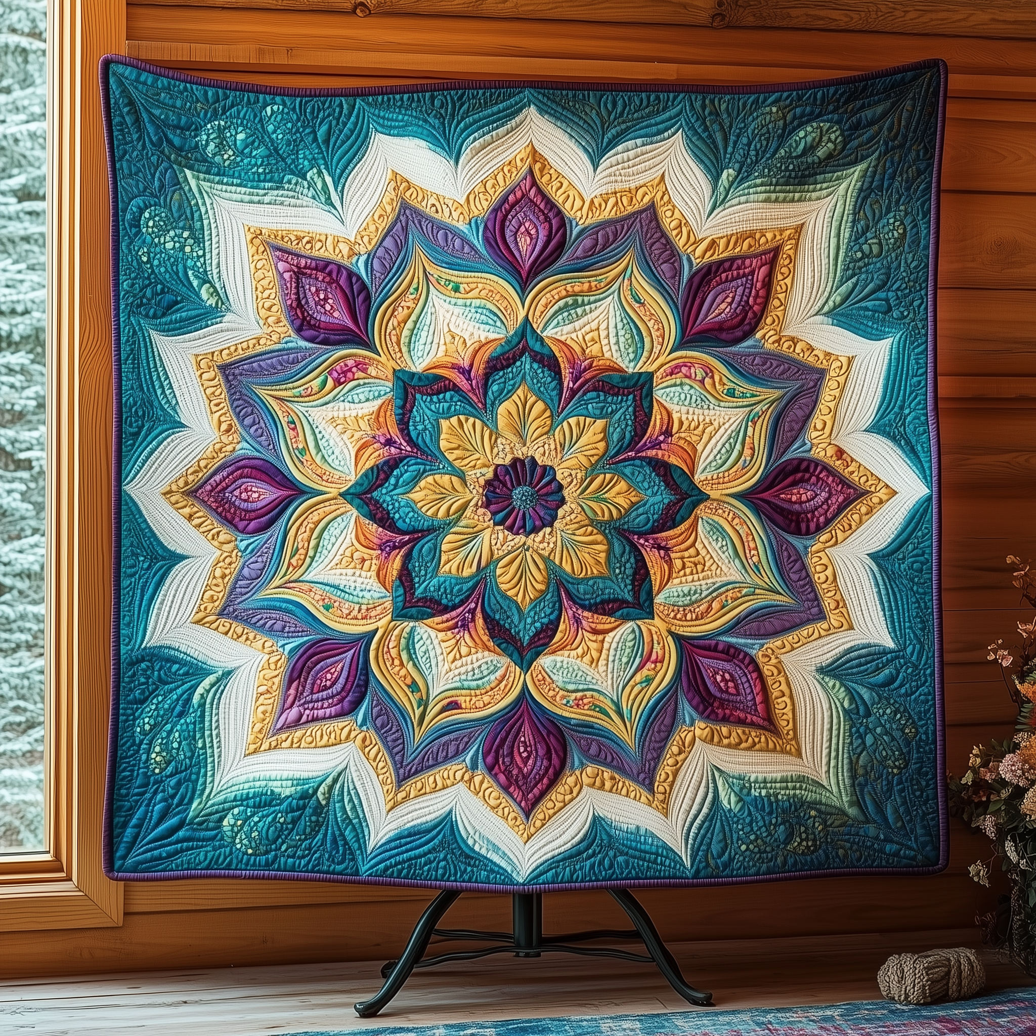Blue Mandala Quilted Blanket Christmas Throw Blanket Christmas Ideas For Parents