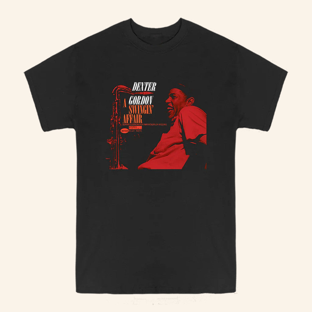 Blue Note Merch Dexter Gordon A Swingin' Affair Album Cover Series T-Shirt Fan Gifts Blue Note Merch Dexter Gordon A Swingin' Affair Album Cover Series T-Shirt Fan Gifts