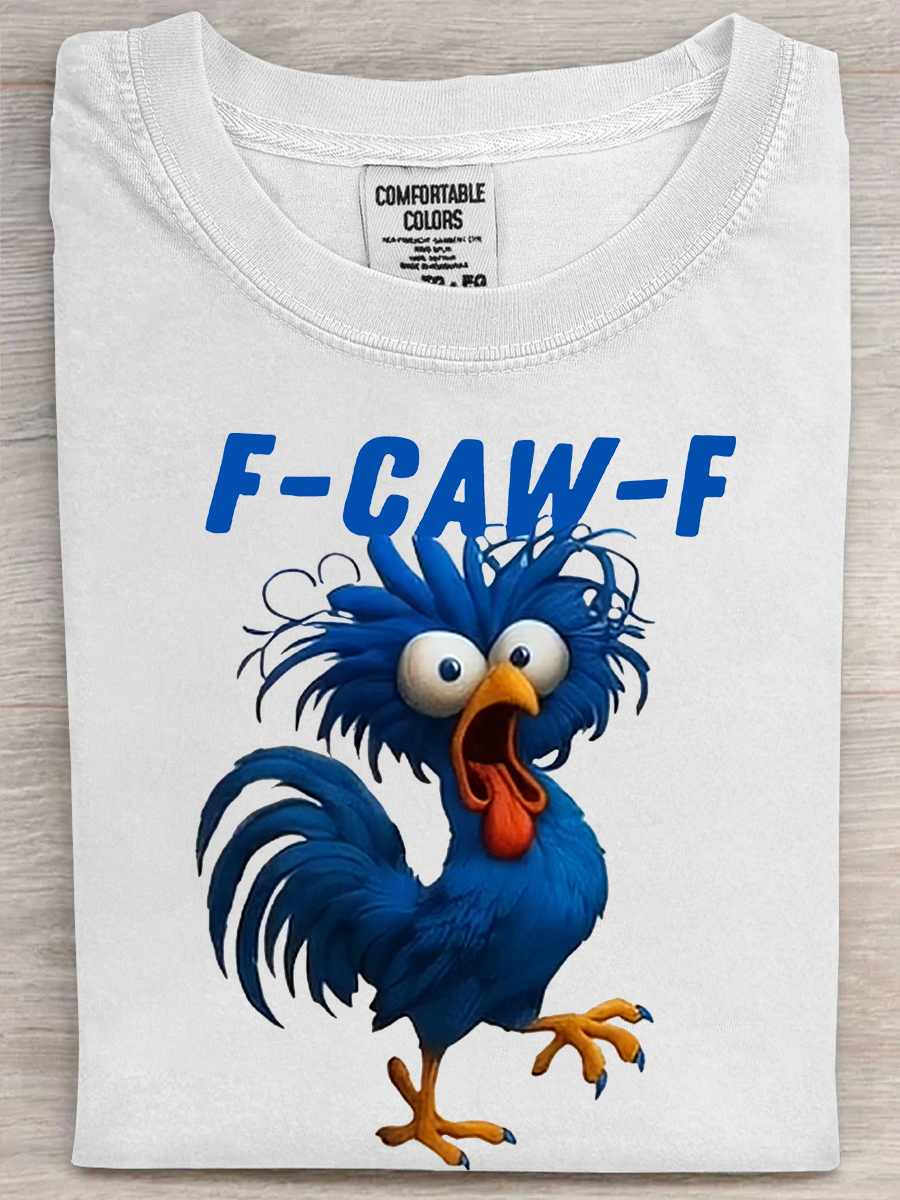 Blue Rooster Fcawf T-Shirt Crazy Rooster Meme Funny Apparel Gifts For Chicken Lovers