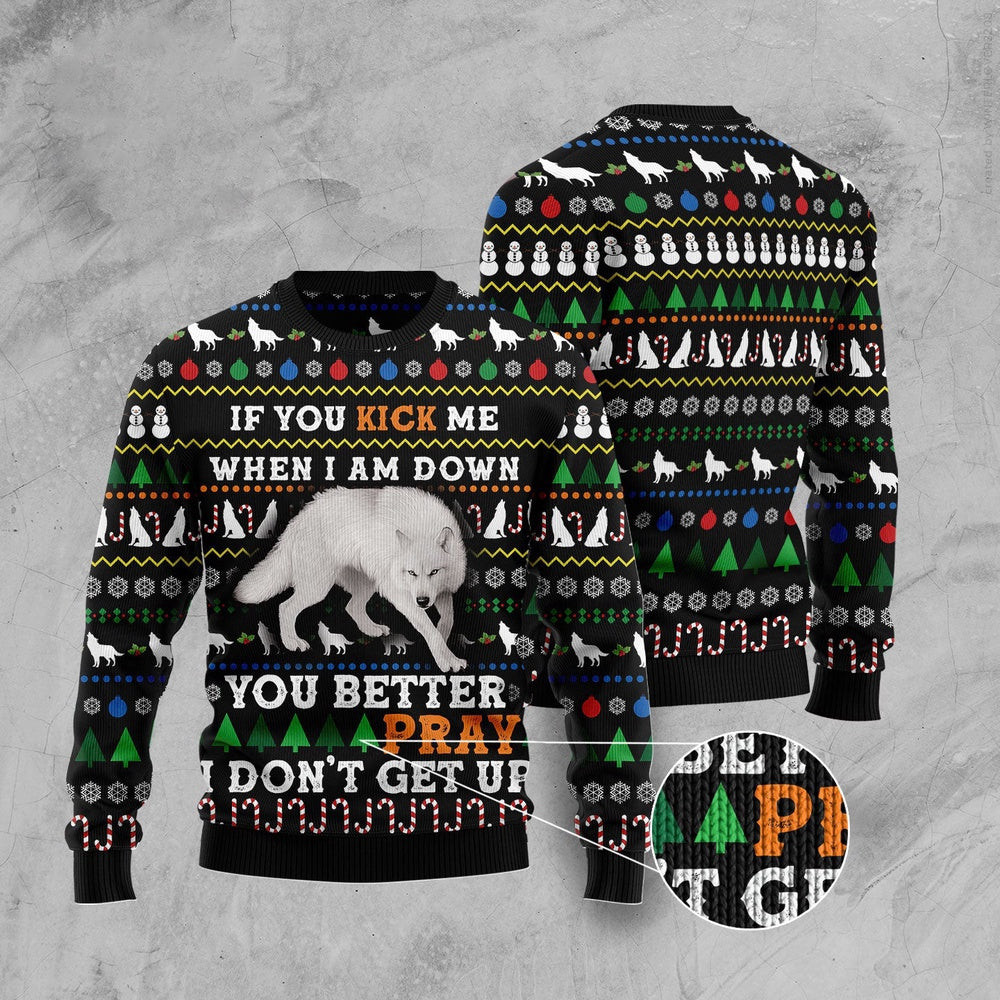 Blue Snow Awesome Wolf Ugly Christmas Sweater Funny Ugly Christmas Sweater Xmas Gifts