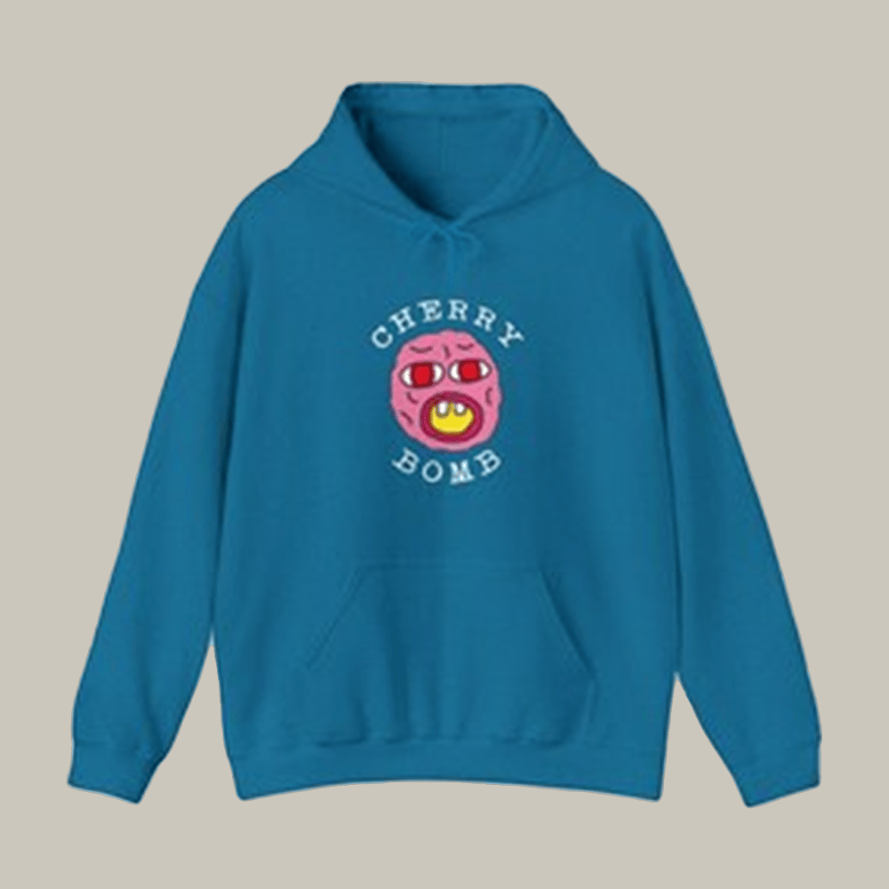 Blue Tyler The Creator Cherry Bomb Hoodie Tyler The Creator Hooded Sweatshirt Fan Gift