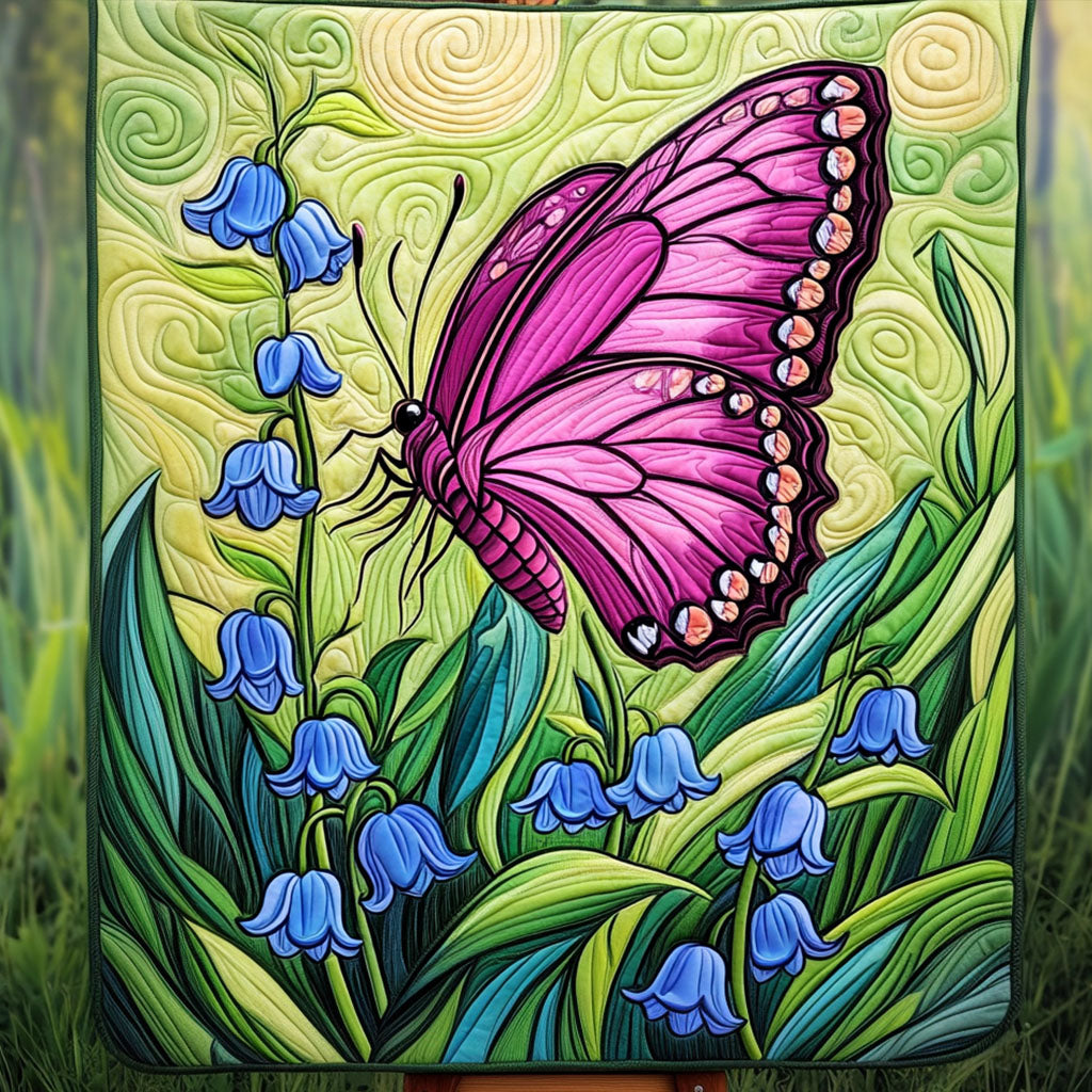 Bluebell Beauty Quilted Blanket Christmas Room Decor Butterfly Themed Birthday Presents