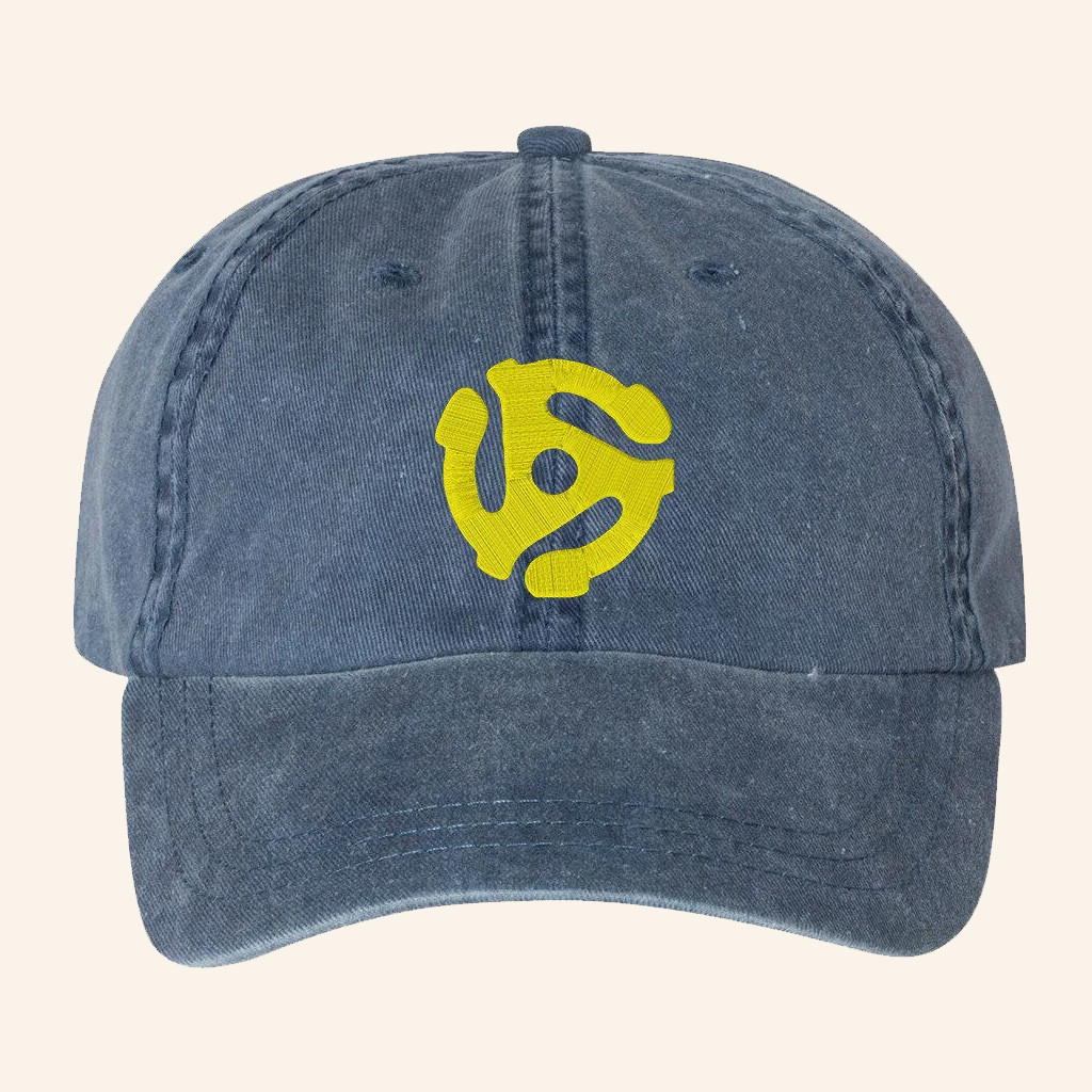 Bluescentric Merch 45 Record Adapter Hat Embroidered Christmas Gifts For Him Bluescentric Merch 45 Record Adapter Hat Embroidered Christmas Gifts For Him