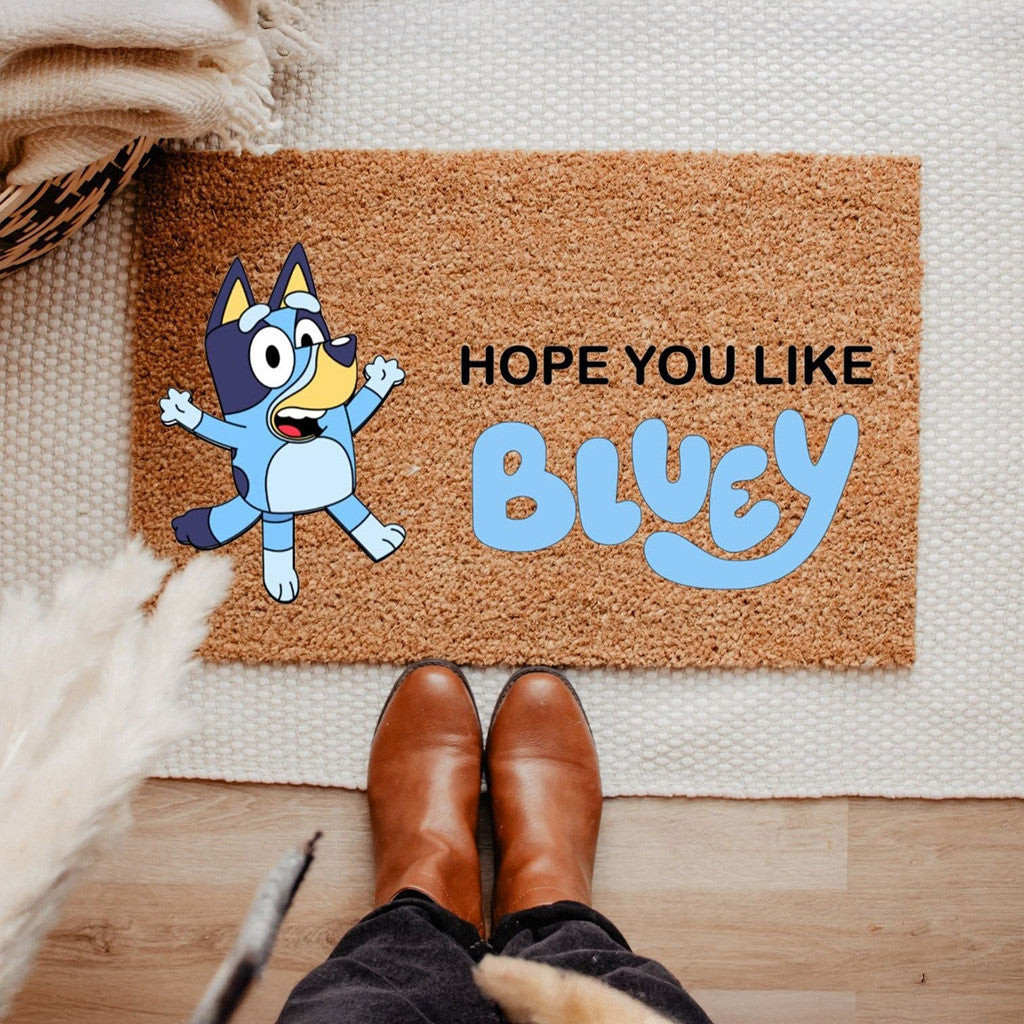 Bluey Doormat Hope You Like Bluey Welcome Mat Funny Home Decor