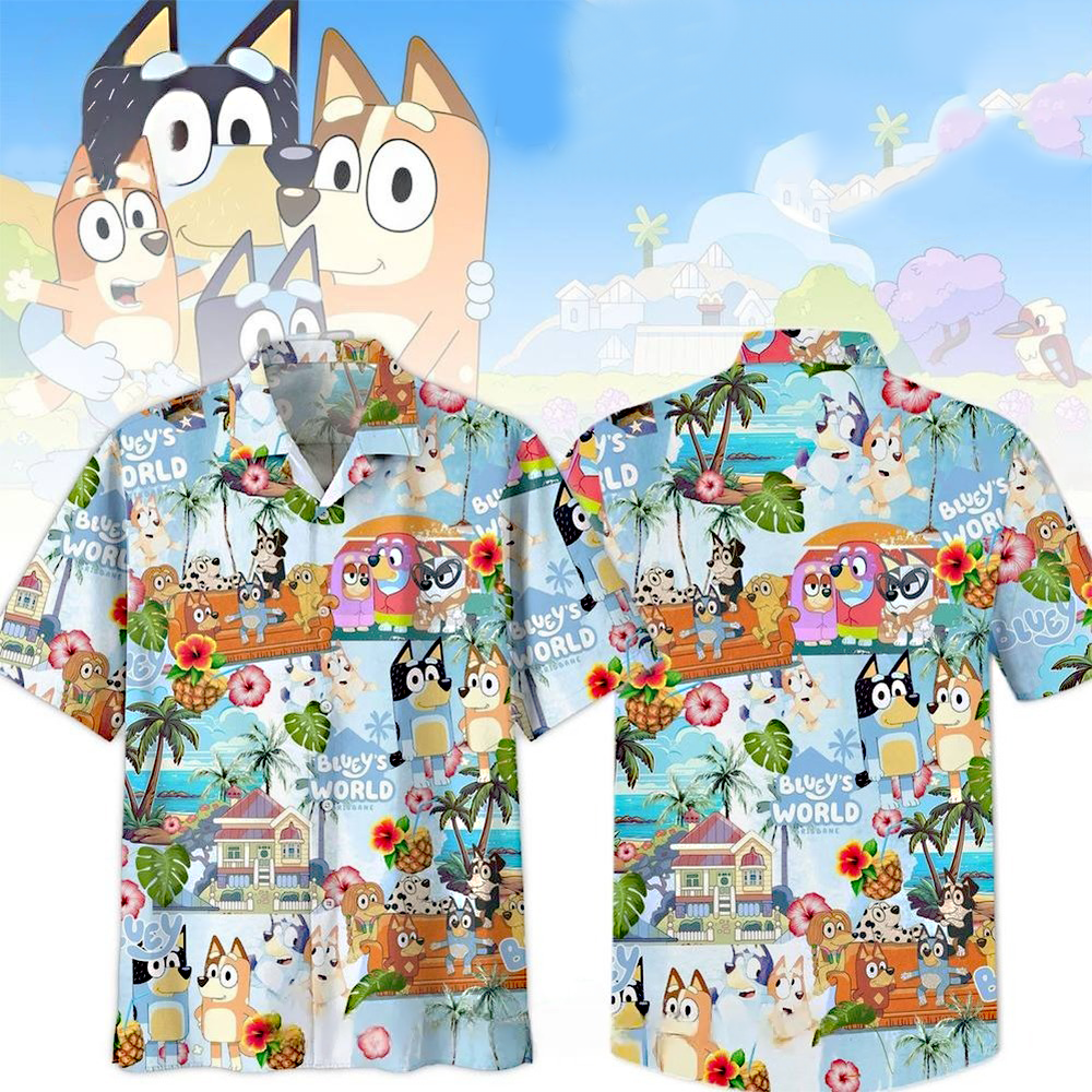Bluey Special Hawaiian Shirt Best Gift For Son Summer Merch