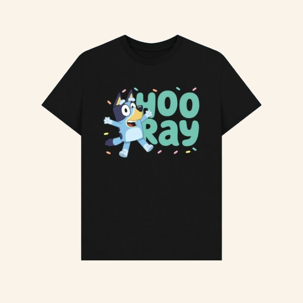 Bluey Teemill Merch Hooray Adults T-Shirt Gifts For Son