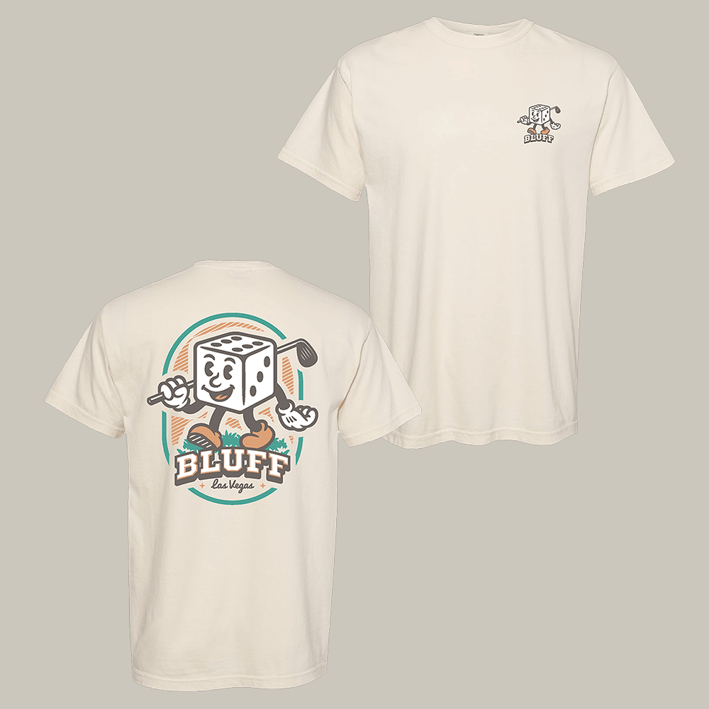 Bluff Man Dice Art Design T-Shirt Dice Man Graphic Shirt Poker Gift Ideas
