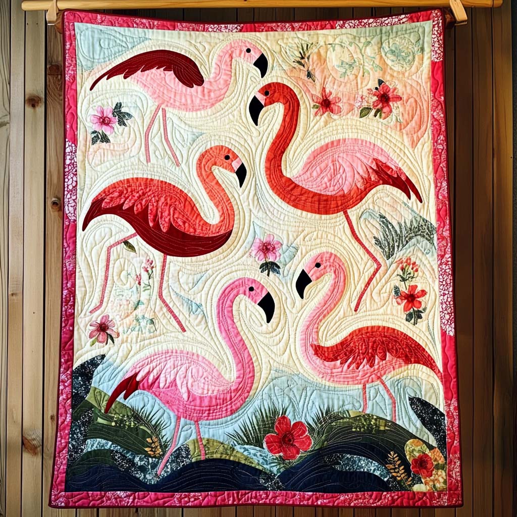 Blush Flamingo Quilted Blanket Flamingo Christmas Presents