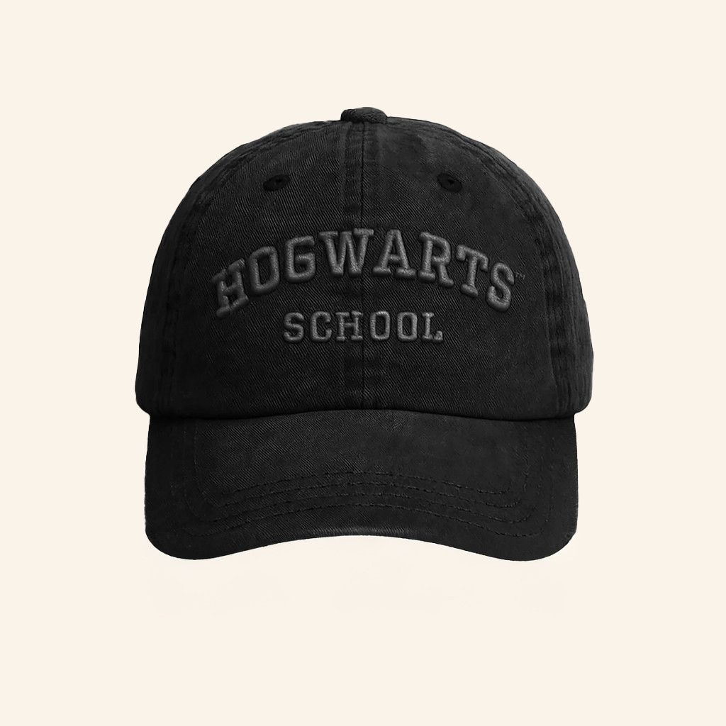 Blvck Merch Harry Potter X Blvck Hogwarts School Embroidered Hat Gift For Harry Potter Fans Blvck Merch Harry Potter X Blvck Hogwarts School Embroidered Hat Gift For Harry Potter Fans
